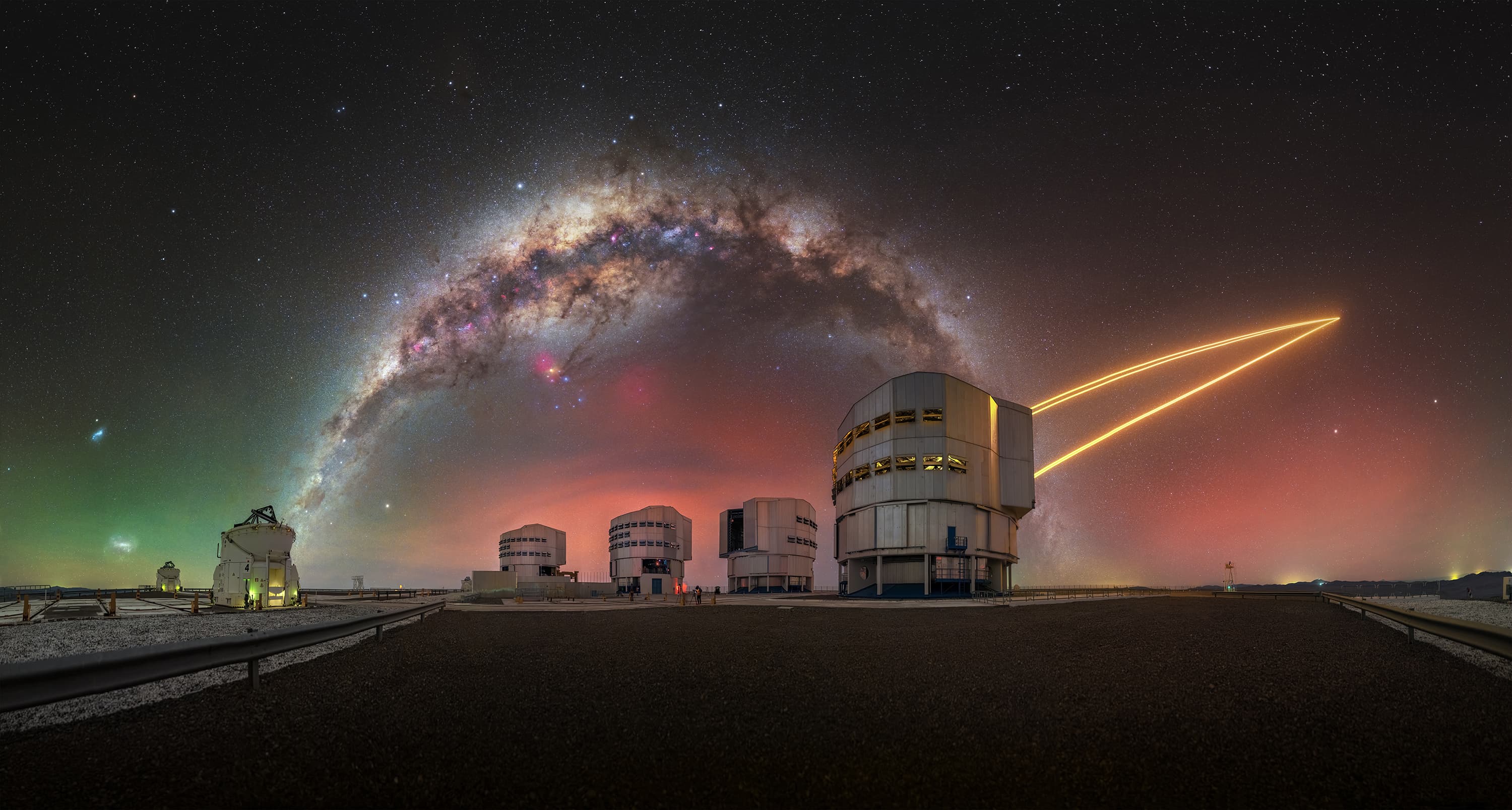 Sky Glows over Paranal Observatory