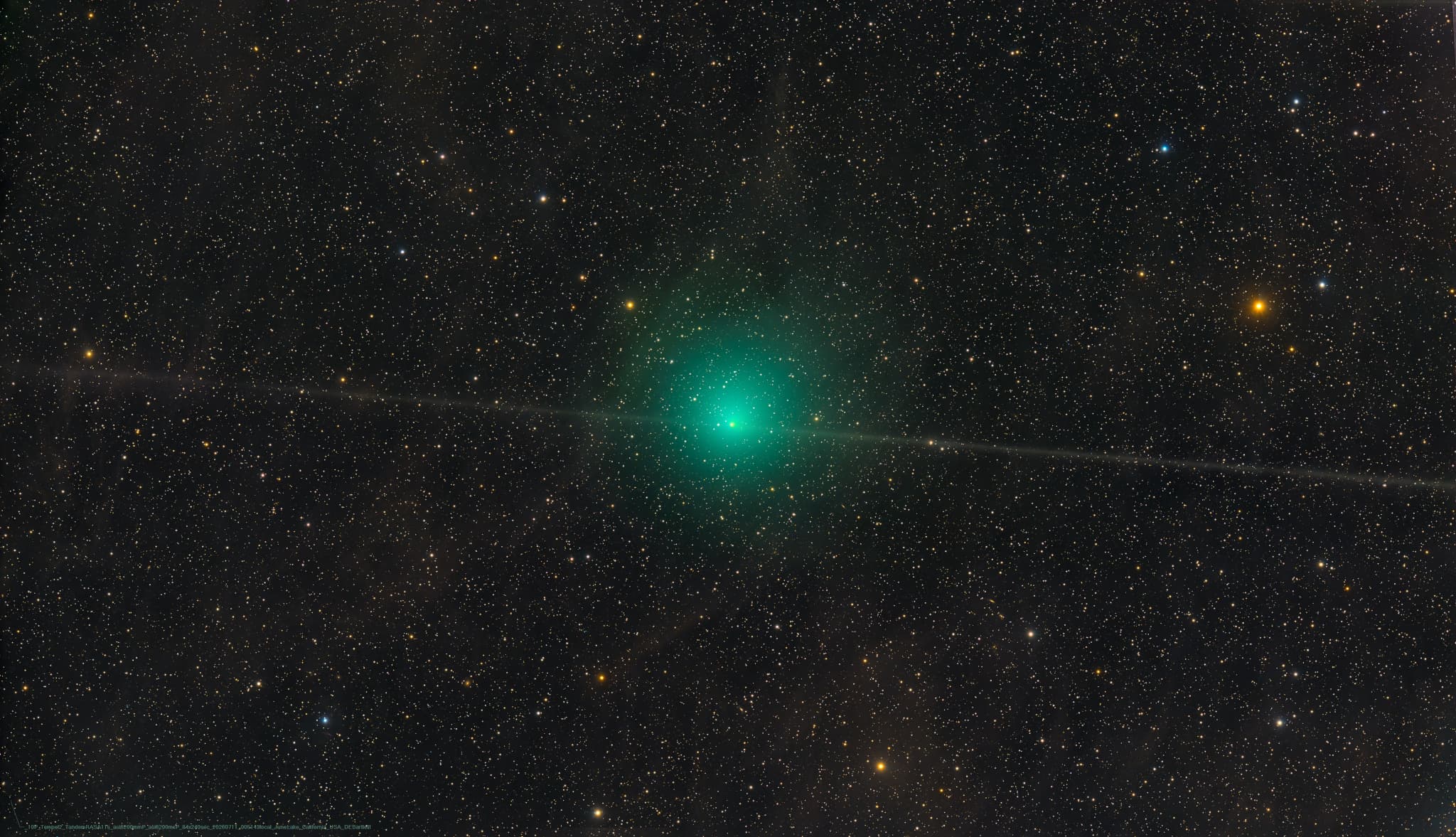 The Dust Trail of Comet Tempel 2